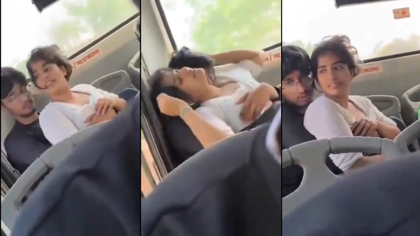 Delhi College Young Couple Enjoying in Public Bus Leaked MMS